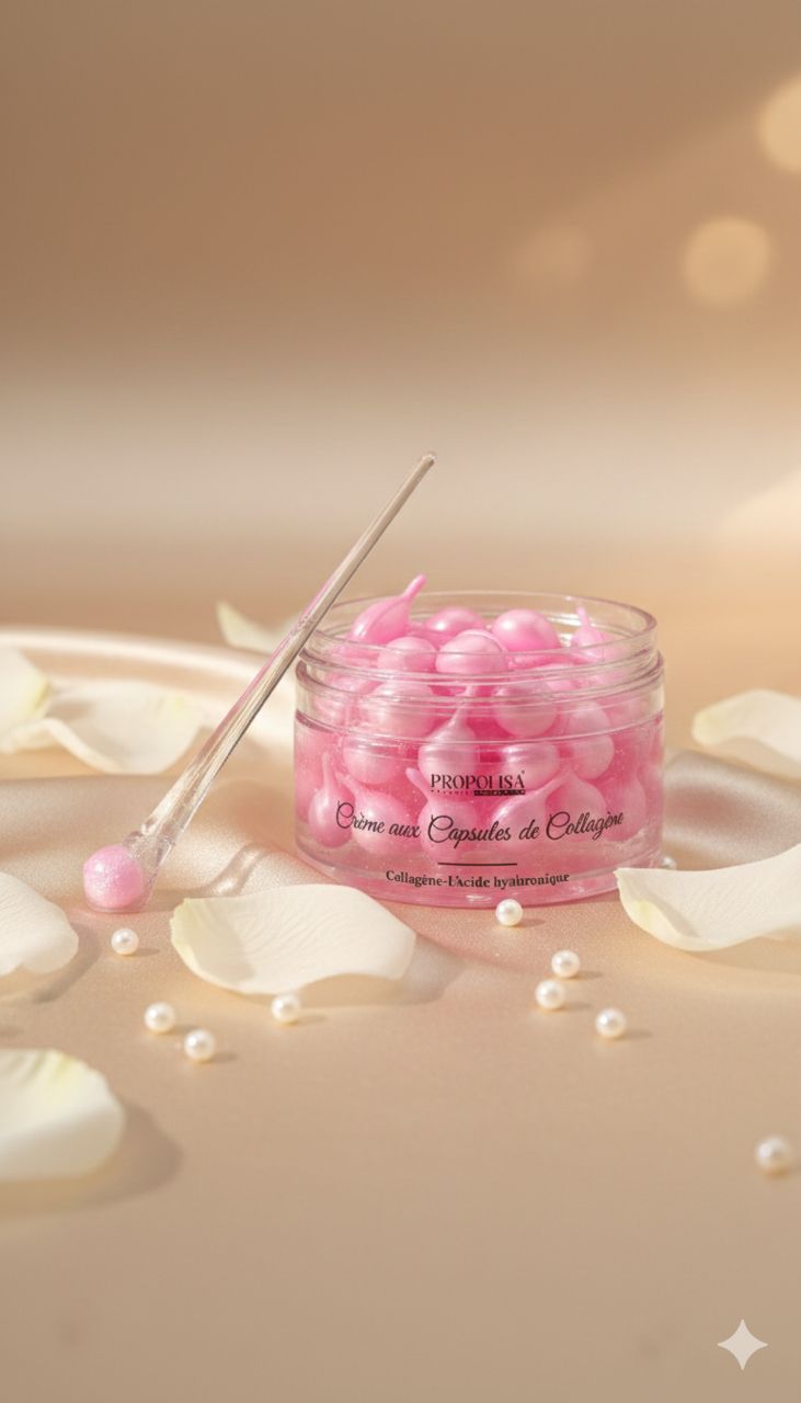 Créme aux capsules de collagéne